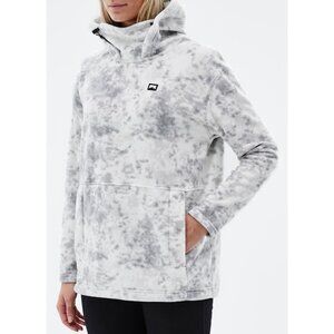 Montec Delta Hood Grey Tiedye Fleece Hoodie Sweatshirt Sweater